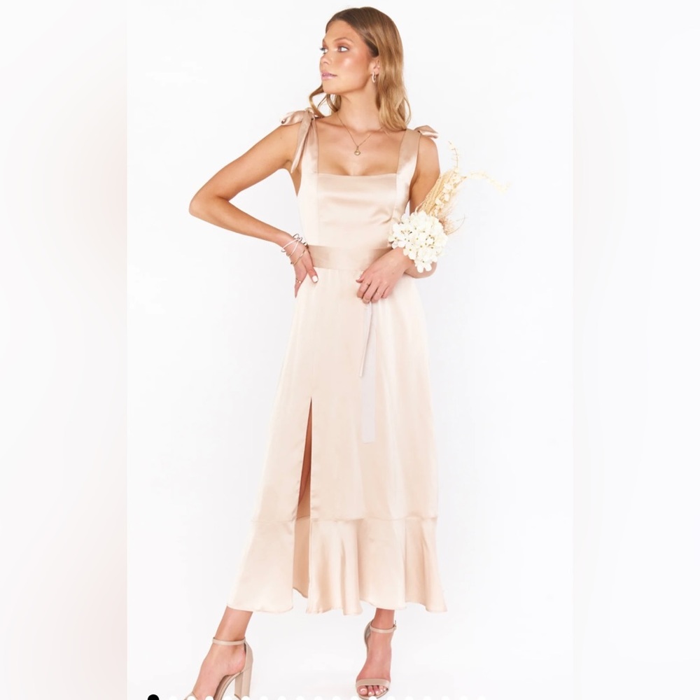 Show Me Your Mumu Claire Midi Dress - Champagne